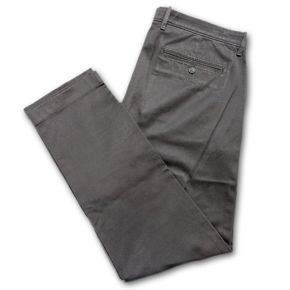 J. Crew 484 Slim Mens 35x32 Pants Gray Stretch E1589 Chino Pockets Belt Loops